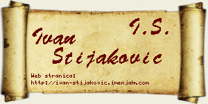 Ivan Stijaković vizit kartica